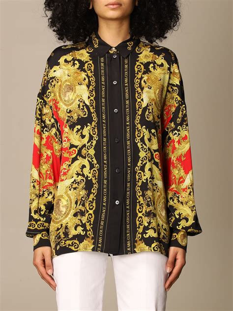 versace collection camicia rosa scuro|Camicie da donna di Versace Jeans Couture .